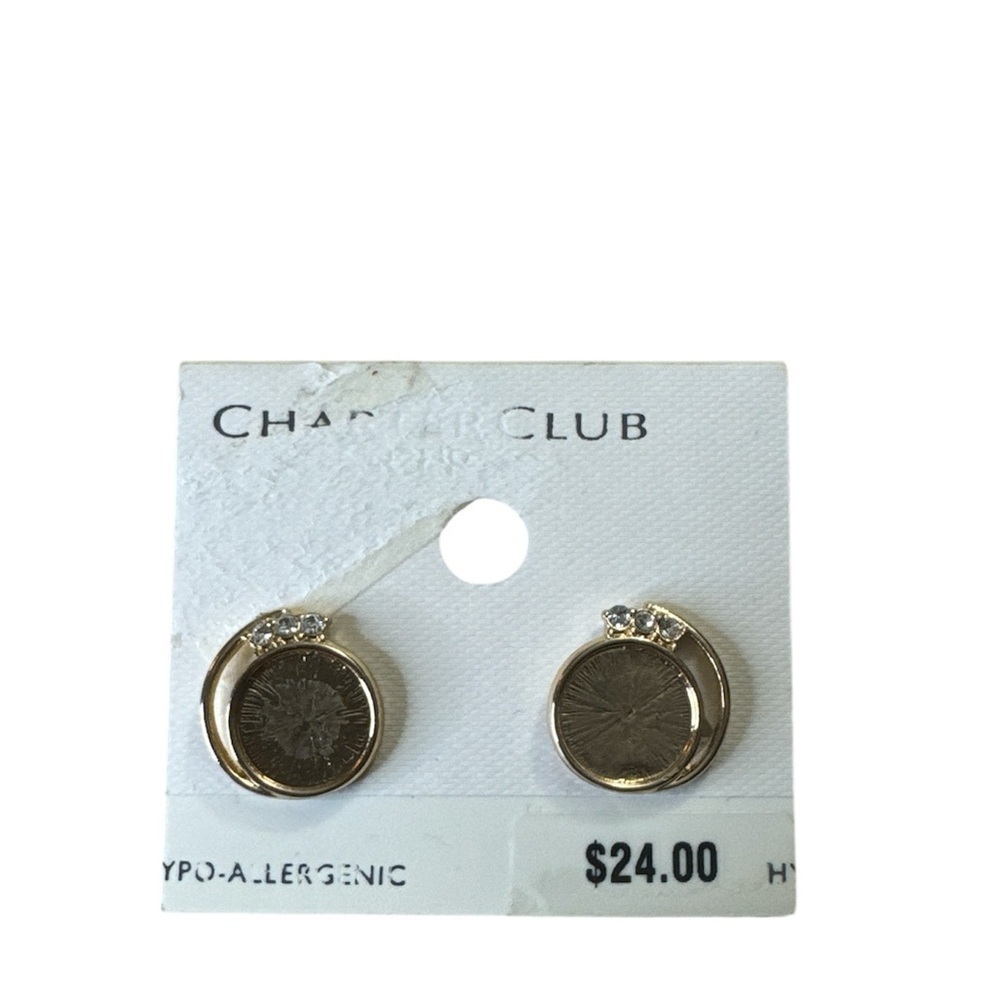 Charter Club Two-Tone Circular Earrings